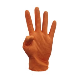NETO GUANTES NITRILO EXTREME NARANJA GRIP *L* 50UDS.