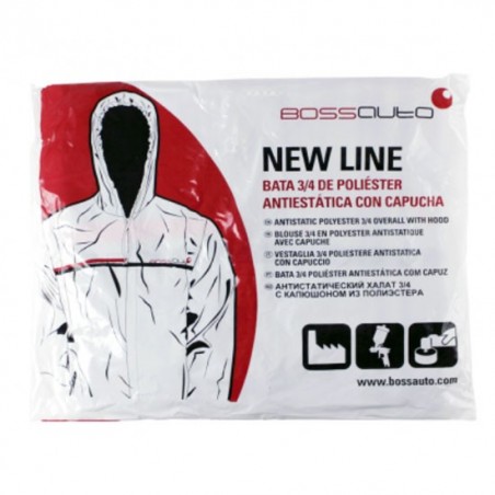 Bata ¾ de nylon con capucha Bossauto