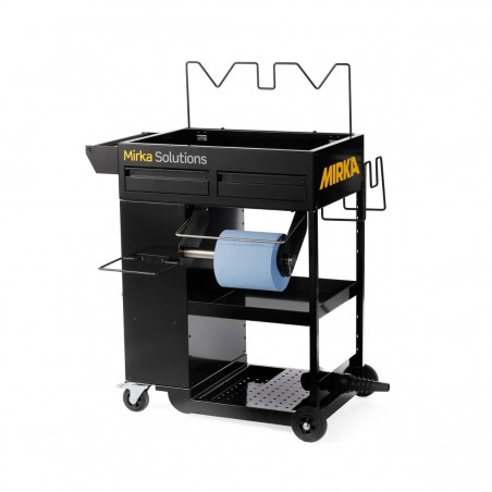 Kit Trolley Mirka Solution Aspirador1230 + lijadora Mirka DEOS383 + Lijadora DEROS eléctrica 650 eléctrica + Tubuladura+ Trolley
