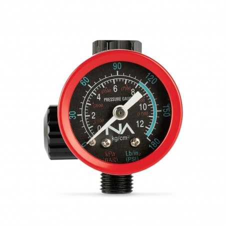 Manometro Volumetrico NA Aguja Magnetica Rojo - Negro