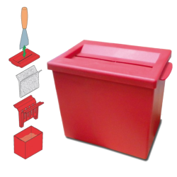 Contenedor limpia espátula con hoja de fieltro abrasiva Bossauto